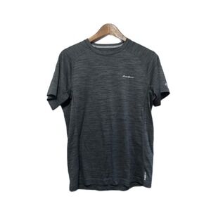 Eddie Bauer T-Shirt Mens Small Gray Excellent FreeDry‎ Performance Space Dye